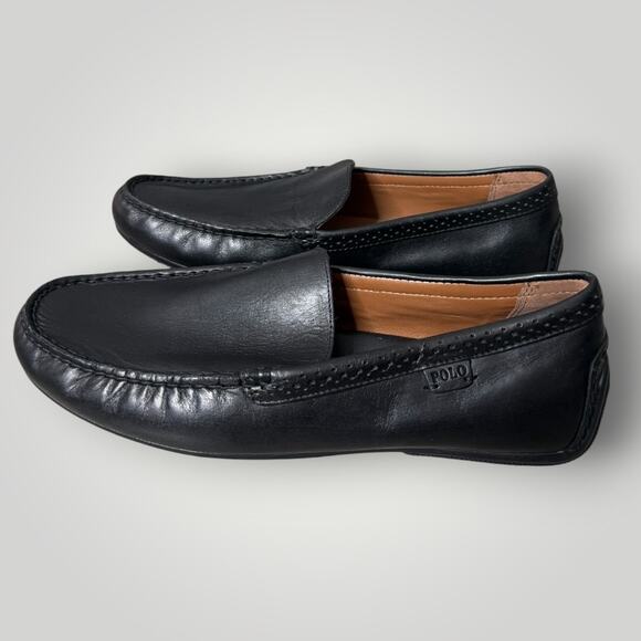 Polo Ralph Lauren Redden Loafer Sz 10,5 D black tumbled leather